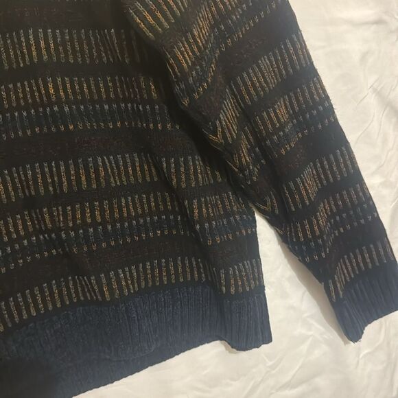 Vtg Geoffrey Beene striped cozy pullover sweater size large - Picture 4 of 8